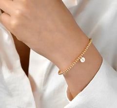 14K Gold Beads Bracelet