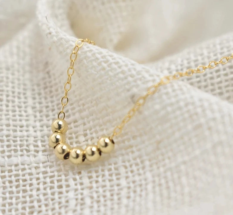 14K Gold Filled Friendship Bead Necklace