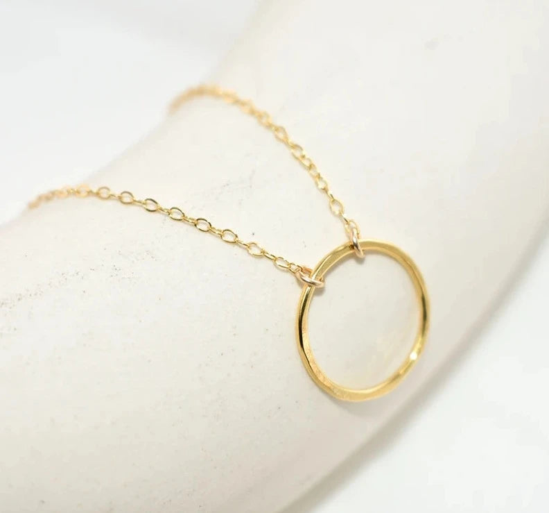14K Gold Circle Bracelet