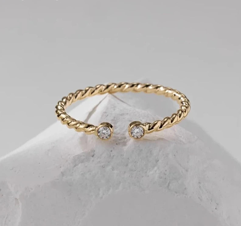 14K Gold Filled Moissanite Ring